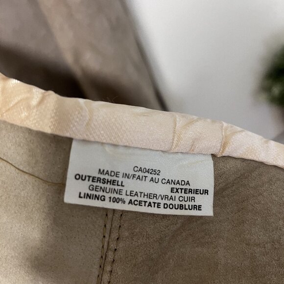 Vintage Collection D'Artisan by The Leather Ranch Tan Leather Coat, Size S - Picture 6 of 13